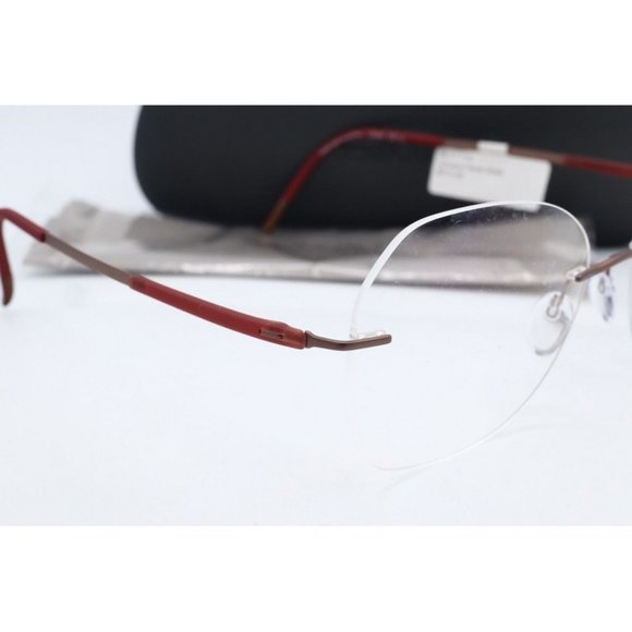 New Authentic Silhouette Titan 5540 JL 6040 Cat Eye Caramel Brick Frame 5mm - Picture 5 of 5